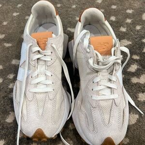 New Balance size 6 burnt orange and cream